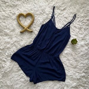 Express Blue Chemise with V-Neck and Spaghetti Straps